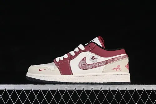 All categories Air Jordan Jordan series basketball shoes Air Jordan 1 Low High-end customized low-top sneakers Air Jordan 1 Low AJ1 Joe 1 Year of the Horse limited high-end customized low-top retro basketball shoes JJ5908-004